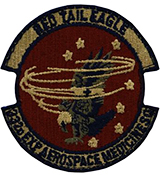 Air Force 332nd Expeditionary Aerospace Medical Squadron Spice Brown OCP Scorpion Shoulder Patch With Velcro